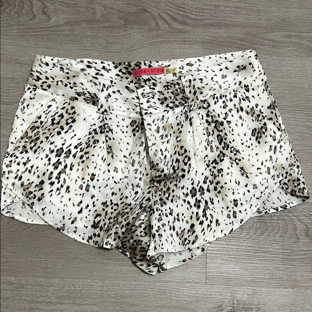 Alice + Olivia High Waist Black and White Shorts